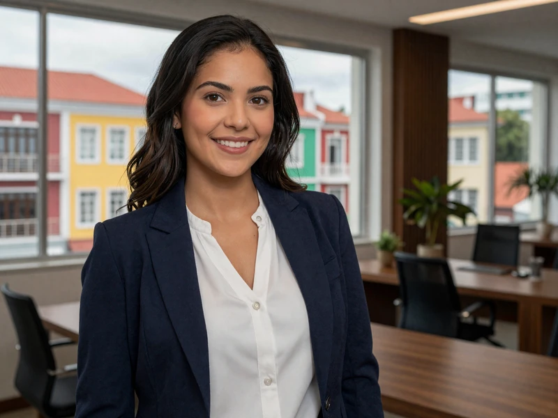 Professional Dutch Antillean woman in modern Willemstad office setting